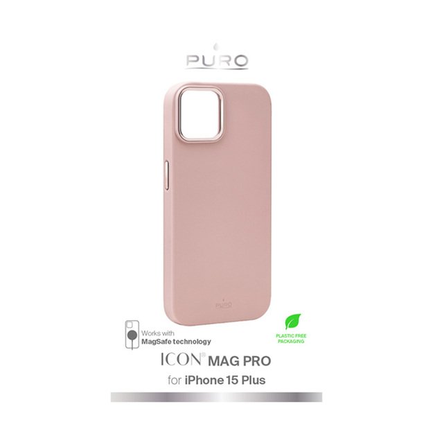 PURO ICON MAG PRO – dėklas, skirtas iPhone 15 Plus MagSafe (Rose)