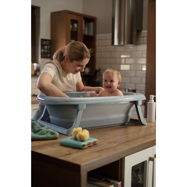 Foldable plastic baby bath Tega Baby pink 2