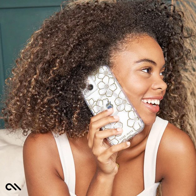 Case-Mate gėlių brangakmeniai MagSafe – iPhone 15 Plus dėklas (auksinis) 13