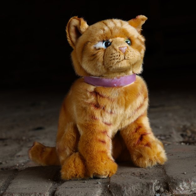 Plush ginger cat 25 cm ECO-FRIENDLY