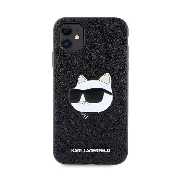 Karl Lagerfeld NFT Glitter Choupette Patch - Case for iPhone 11 (Black) 3