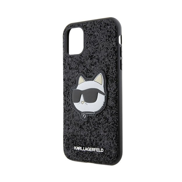 Karl Lagerfeld NFT Glitter Choupette Patch - Case for iPhone 11 (Black) 6