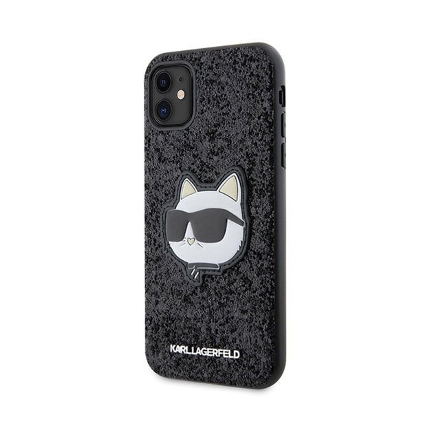 Karl Lagerfeld NFT Glitter Choupette Patch - Case for iPhone 11 (Black) 2