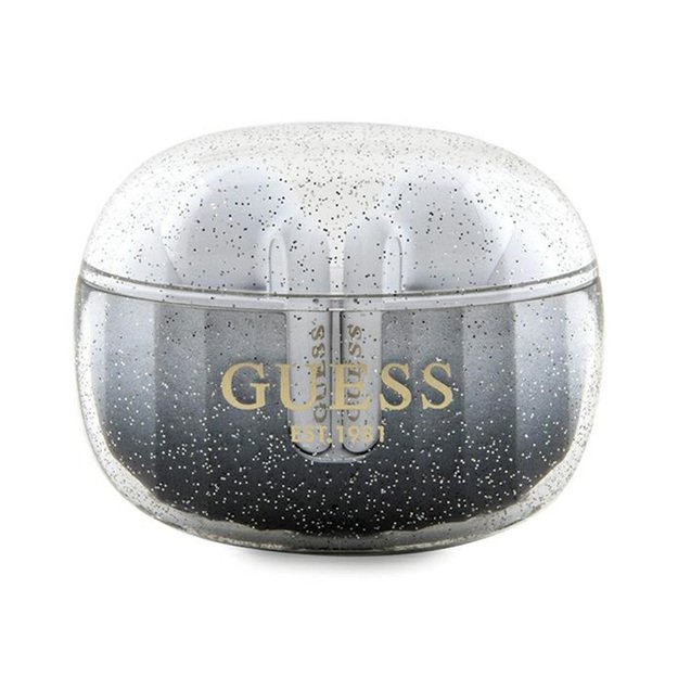 Guess Glitter Gradient - TWS Bluetooth headphones + charging case (black) 1