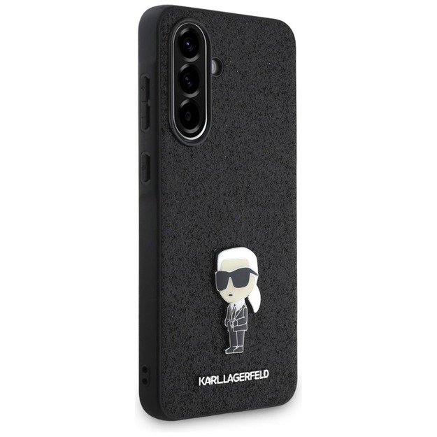 Karl Lagerfeld Fixed Glitter Ikonik Logo Metal Pin - Case for Samsung Galaxy A56 5G (black) 3
