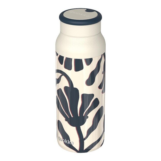 Quokka Echo - 690 ml Stainless Steel Bottle with Silicone Handle (Abstract Leaves) 1