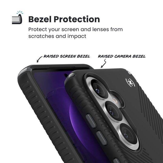 Speck Presidio2 Grip Magnet &ndash; Samsung Galaxy S26 MagSafe Case (Black/Slate Grey/White) 5