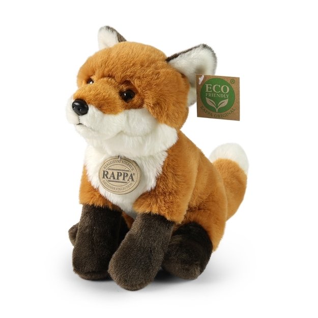 Rappa - Plush realistic mascot Fox sitting 23 cm Eco-Friendly Soft Collection 1
