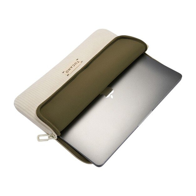 TUCANO Velluto 2 - Cover for MacBook Air 13  (M4/M3/M2/M1/2025-2018) / Pro 13  / Laptop 12  (cream) 7