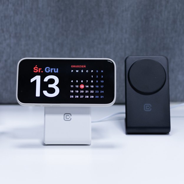 Crong MagSpot Pivot Stand – MagSafe įkroviklis skirtas iPhone, Apple Watch ir AirPods (sniego baltumo) 11