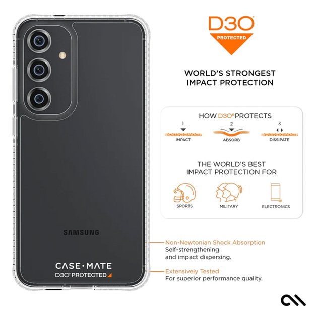 Case-Mate Ultra Tough Clear D3O – dėklas, skirtas Samsung Galaxy S24+ (skaidrus)