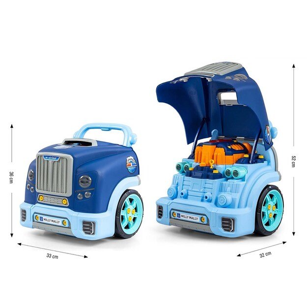 Realistic model of the front of the car with an opening hood Milly Mally N-GINE blue 11