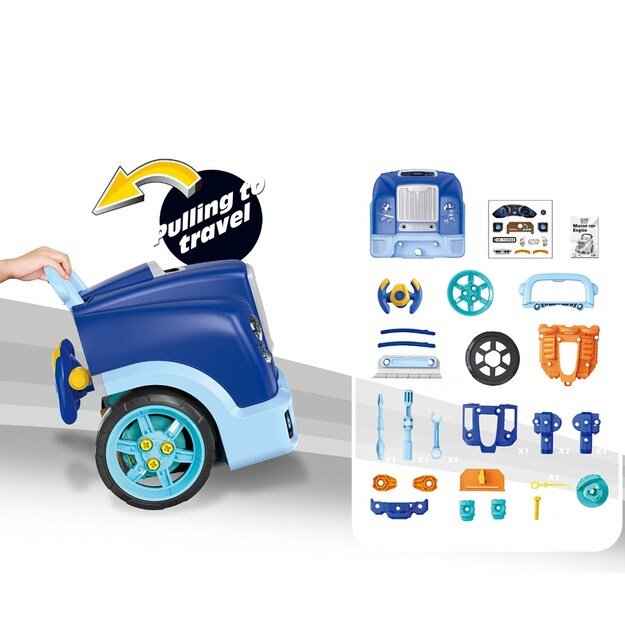 Realistic model of the front of the car with an opening hood Milly Mally N-GINE blue 9