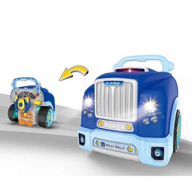 Realistic model of the front of the car with an opening hood Milly Mally N-GINE blue 7