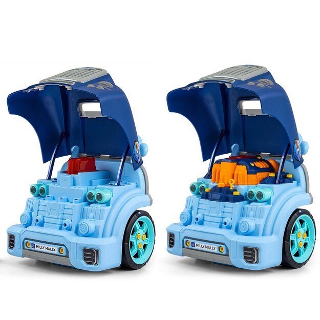 Realistic model of the front of the car with an opening hood Milly Mally N-GINE blue 10