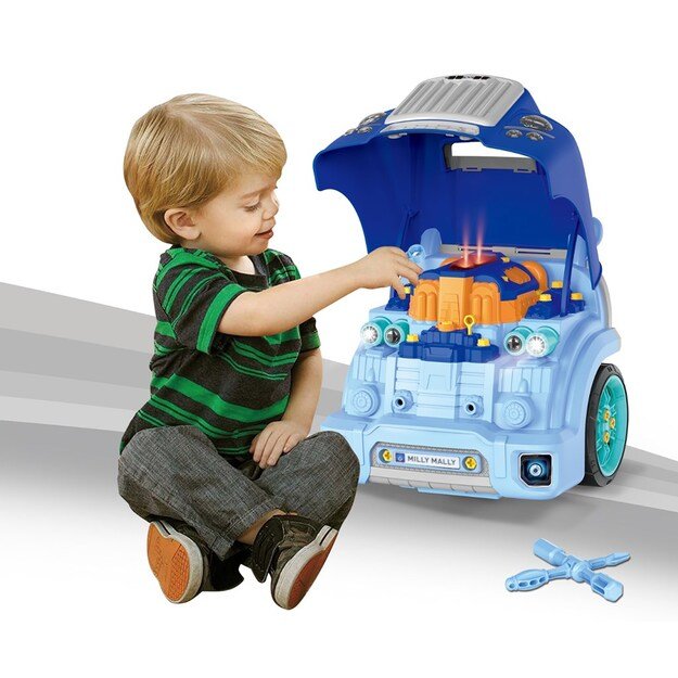 Realistic model of the front of the car with an opening hood Milly Mally N-GINE blue 13