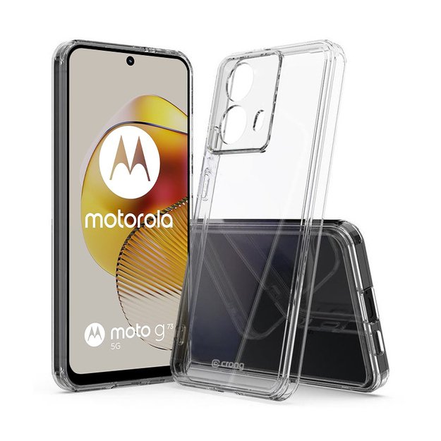 Crong Crystal Shield Cover – Motorola Moto G73 dėklas (skaidrus) 5