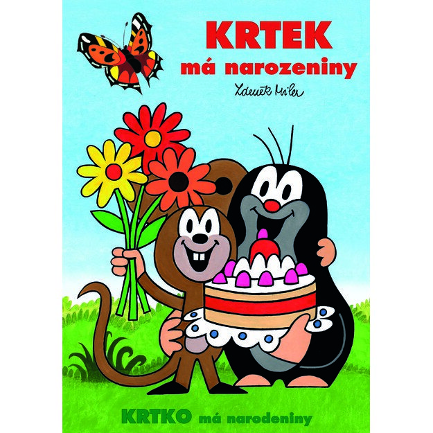 Coloring page A4 Mole has a birthday