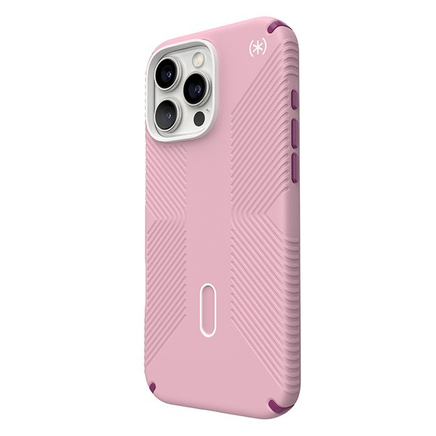 Speck Presidio2 Grip ClickLock & MagSafe – dėklas, skirtas iPhone 16 Pro Max (trečiadienio rožinė / Boysenberry violetinė / balta)