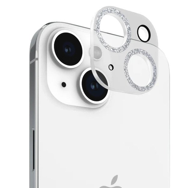 Case-Mate Sparkle Lens Protector – apsauginis stiklas, skirtas iPhone 15 / iPhone 15 Plus fotoaparatui (Twinkle)