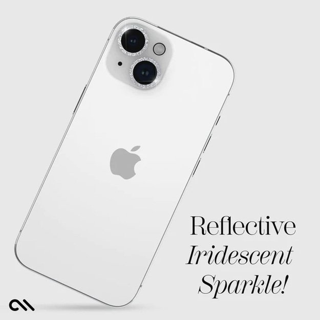 Case-Mate Sparkle Lens Protector – apsauginis stiklas, skirtas iPhone 15 / iPhone 15 Plus fotoaparatui (Twinkle)