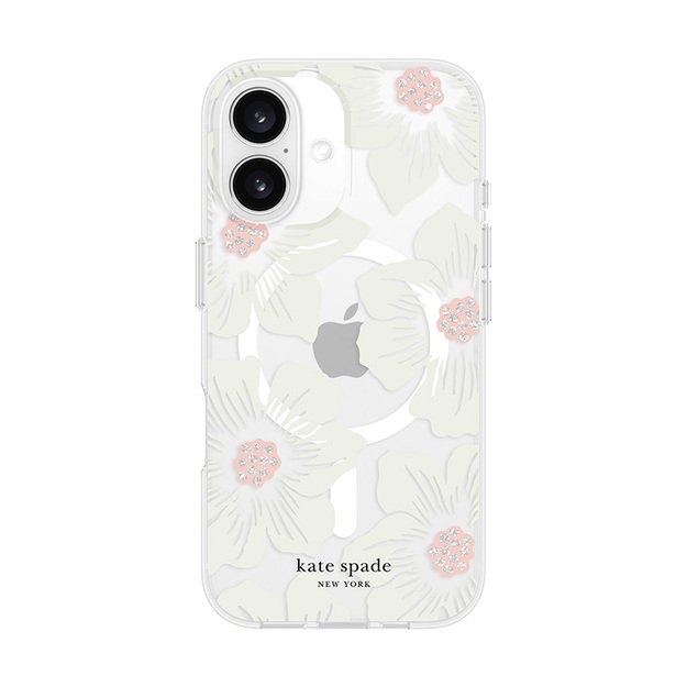 Kate Spade New York Protective MagSafe – dėklas, skirtas iPhone 16 (Hollyhock Floral)