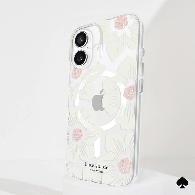 Kate Spade New York Protective MagSafe – dėklas, skirtas iPhone 16 (Hollyhock Floral) 23
