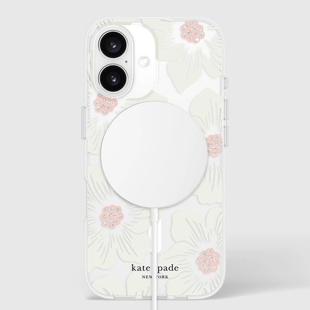 Kate Spade New York Protective MagSafe – dėklas, skirtas iPhone 16 (Hollyhock Floral)