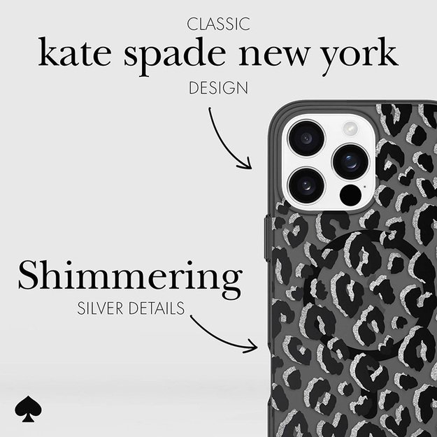 Kate Spade New York Protective MagSafe – dėklas, skirtas iPhone 16 Pro Max (City Leopard)