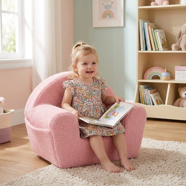 Baby chair with side pocket New Baby Teddy pink
