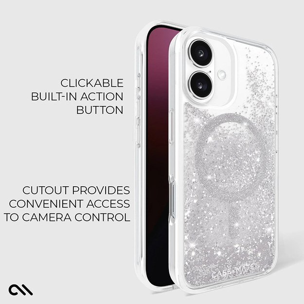 Case-Mate Waterfall MagSafe – dėklas iPhone 16 (sidabras) 28