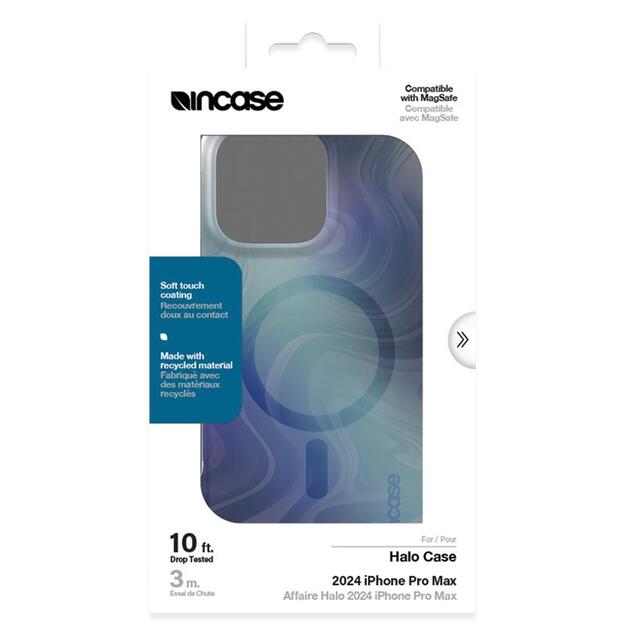 „Incase Halo Case MagSafe“ – „iPhone 16 Pro Max“ („Oil Slick Ocean“) dėklas