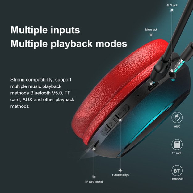 WEKOME M8 – belaidės ant ausies uždedamos Bluetooth V5.0 ausinės (juodos)