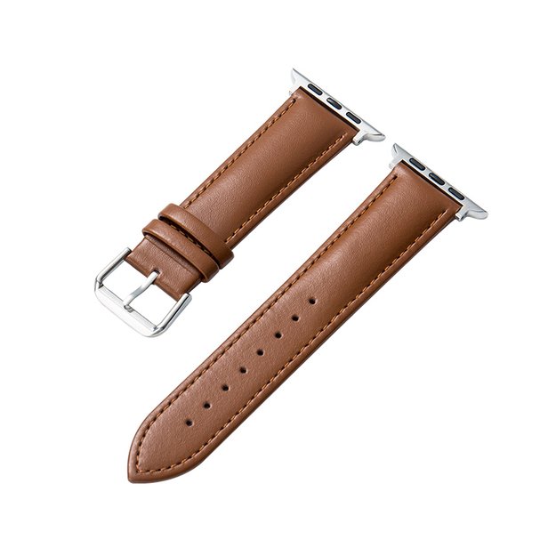 Crong Noble Band – natūralios odos dirželis, skirtas Apple Watch 44/45/46/49 mm (Mokka)