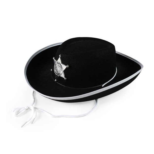 Children black sherrif hat