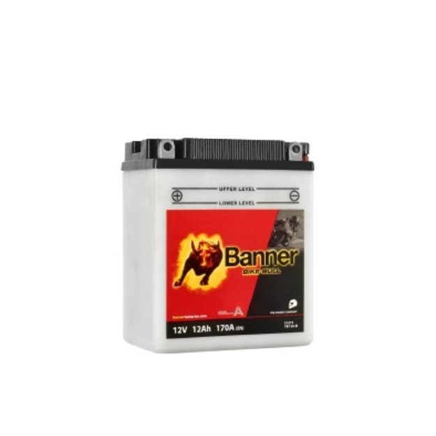 Banner 12Ah Bike Bull +- 12V 170A akumuliatorius 134x80x160mm  
