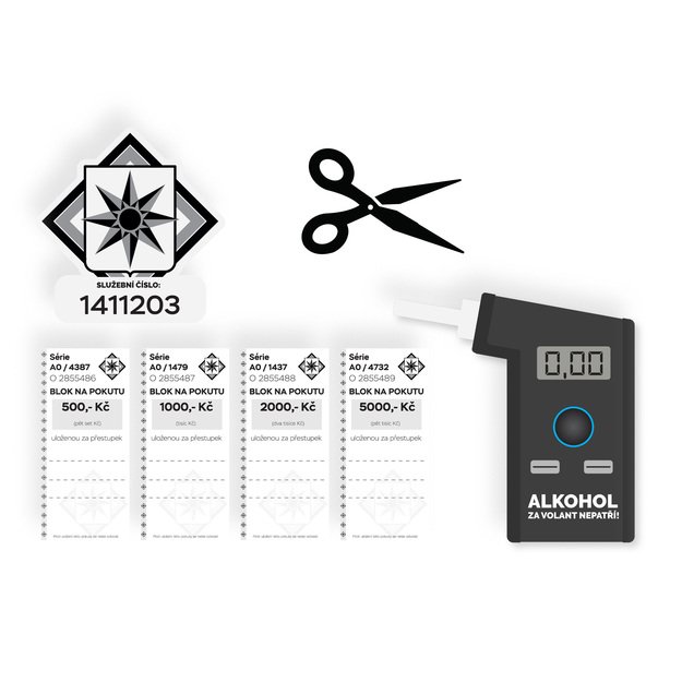 Traffic police set with clapper+whistle