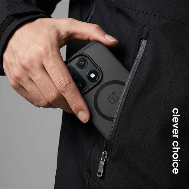 Crong Hybrid Matte Magnetic - MagSafe Case OnePlus 15 (Black)