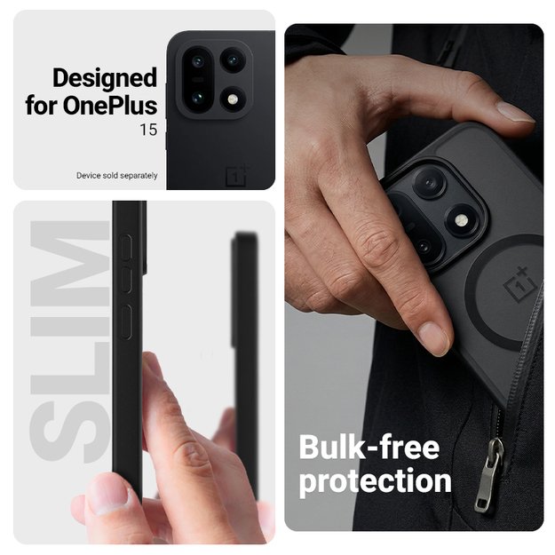Crong Hybrid Matte Magnetic - MagSafe Case OnePlus 15 (Black)