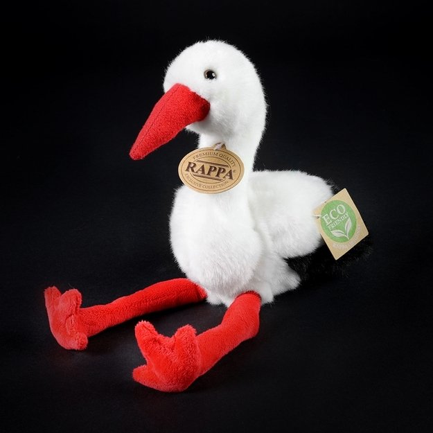 Rappa - Plush realistic stork stuffed animal 20 cm Eco-Friendly