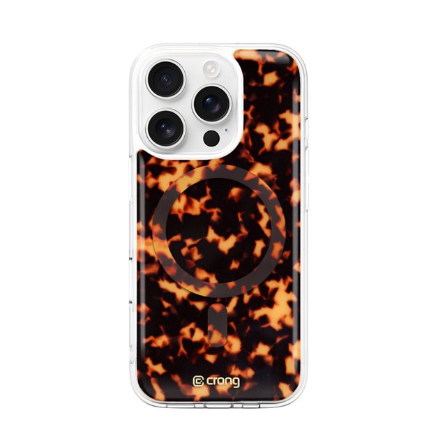 Crong Deluxe MAG Cover - iPhone 16 Pro MagSafe Case (Tortoise)