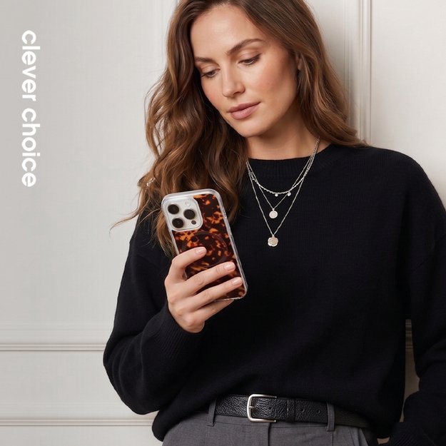 Crong Deluxe MAG Cover - iPhone 16 Pro MagSafe Case (Tortoise)