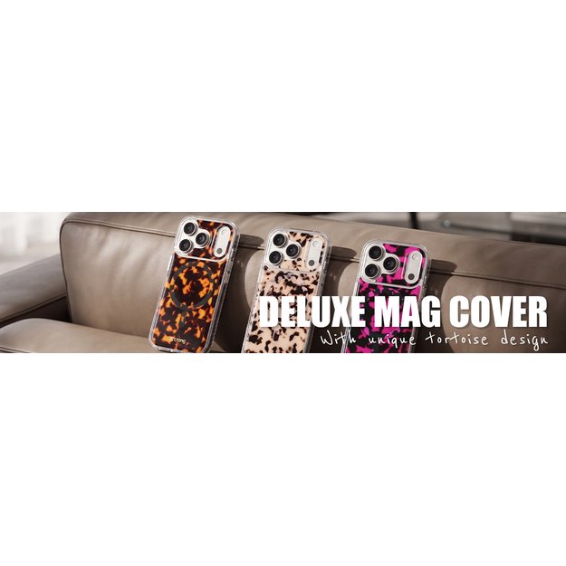Crong Deluxe MAG Cover - iPhone 16 Pro MagSafe Case (Tortoise)