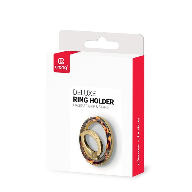 Crong Deluxe RING Holder - Magnetic Phone Holder MagSafe (Tortoise)