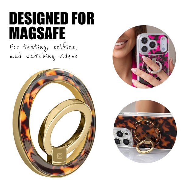 Crong Deluxe RING Holder - Magnetic Phone Holder MagSafe (Tortoise)