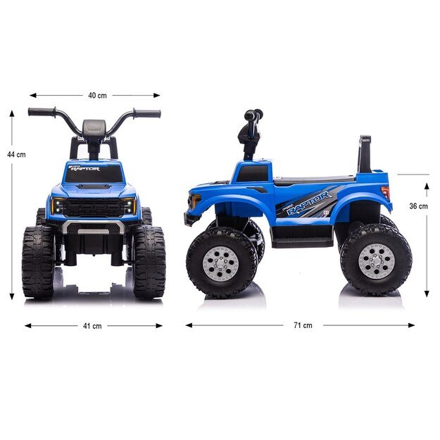 Ford F-150 Raptor Milly Mally Electric Ride-On Car blue