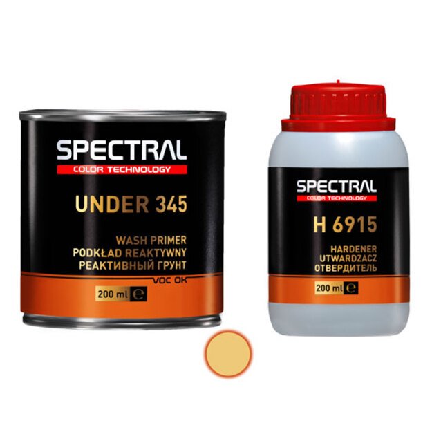 Rūg&scaron;tinis antikorozinis gruntas su kietikliu UNDER 345 1+1 (komplektas 0,2L+0,2L)  