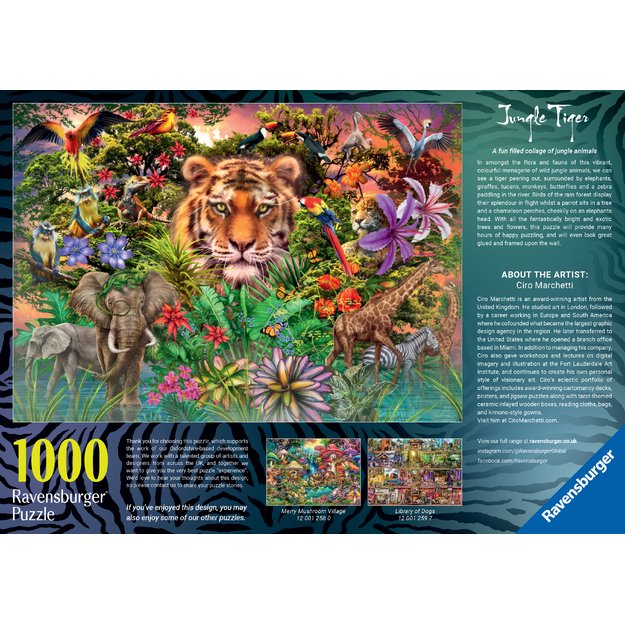 Ravensburger Puzzle 1000 Pieces: Jungle Tiger