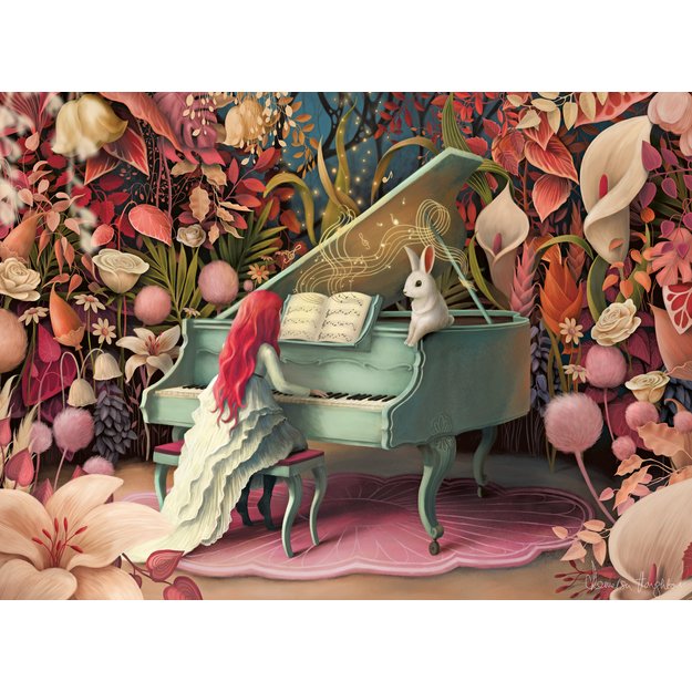 Ravensburger Puzzle 500 pc Rabbit on a Piano