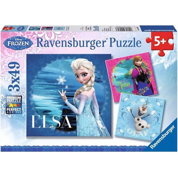 Ravensburger Puzzle 3x49 pc Frozen Elsa, Anna & Olaf